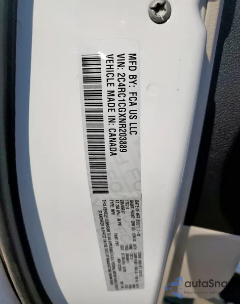 2022 Chrysler Voyager Lx from USA, damaged, VIN 2C4RC1CGXNR203889